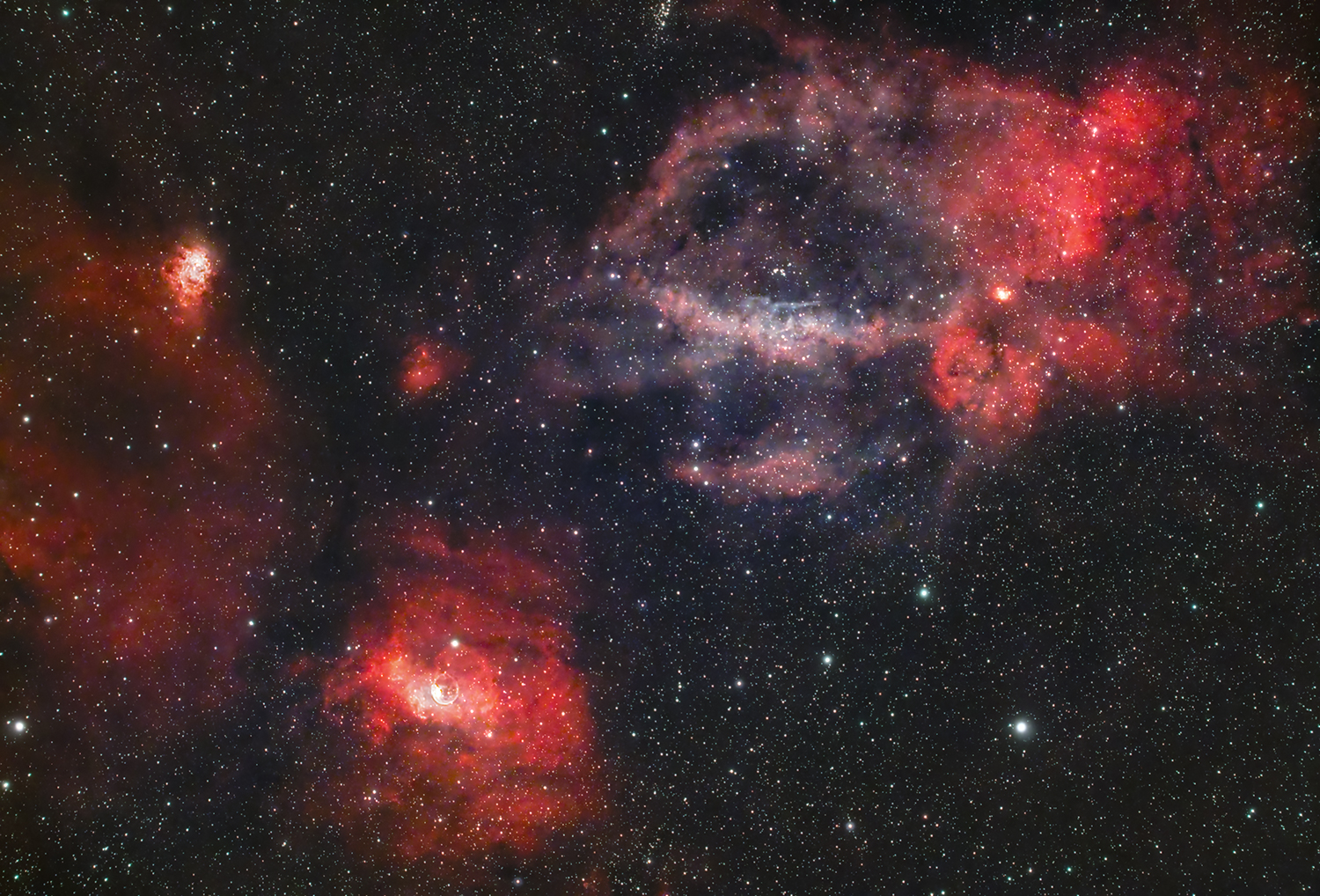 NGC7635 e Sh2-157 Bolla e Chela
