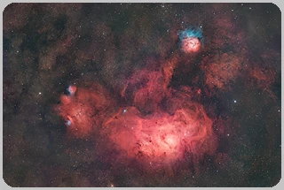 M8, M20, NGC6559, nebulosa Laguna, Trifida, Drago Cinese